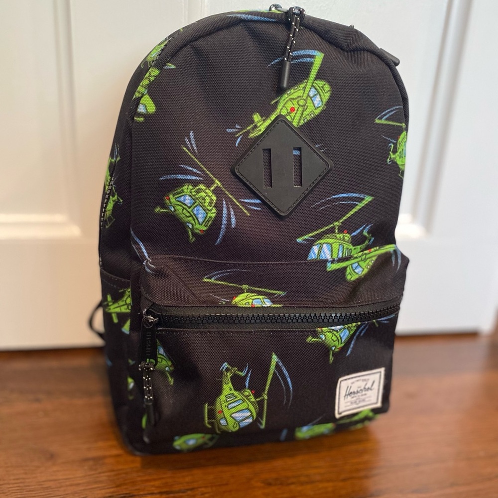 Herschel Supply Company Black and Green Helicopter Backpack